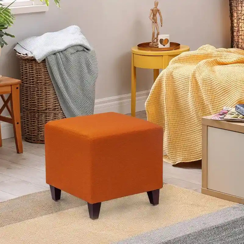 Adeco Simple British Style Passionate Cube Ottoman Footstool