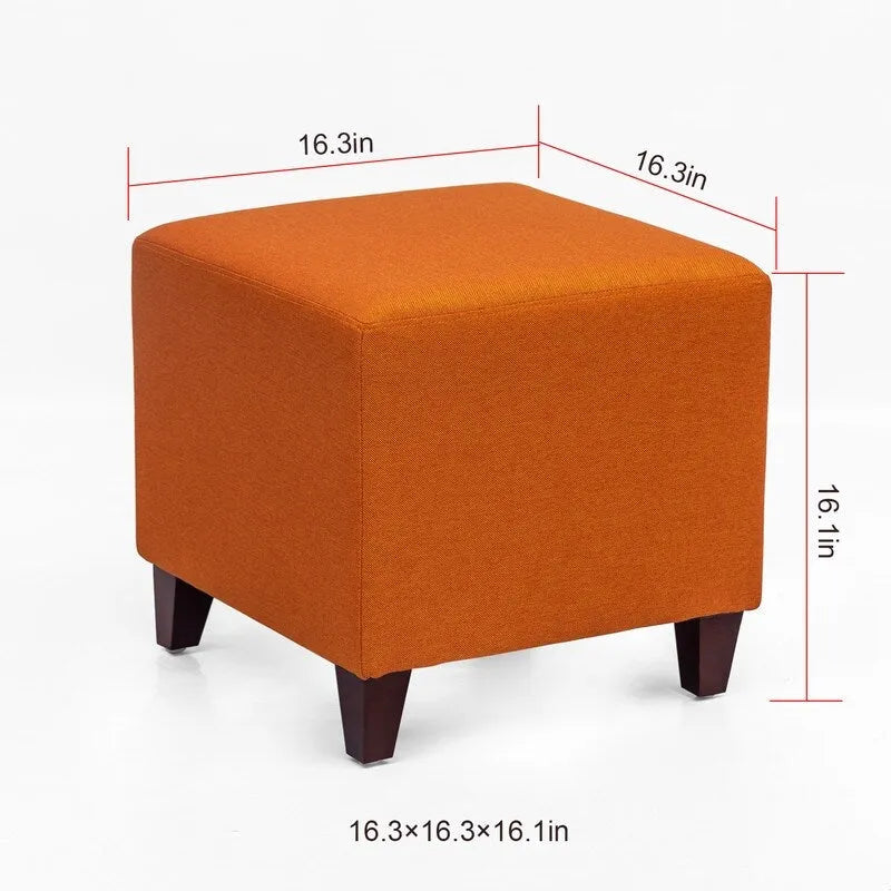 Adeco Simple British Style Passionate Cube Ottoman Footstool