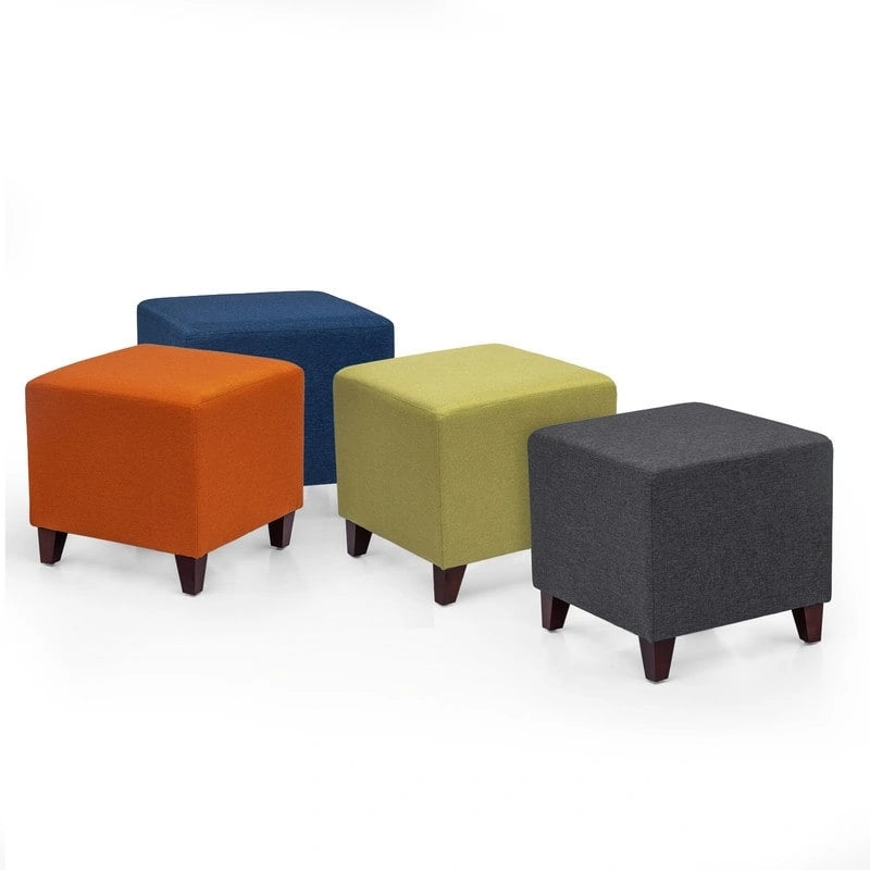 Adeco Simple British Style Passionate Cube Ottoman Footstool