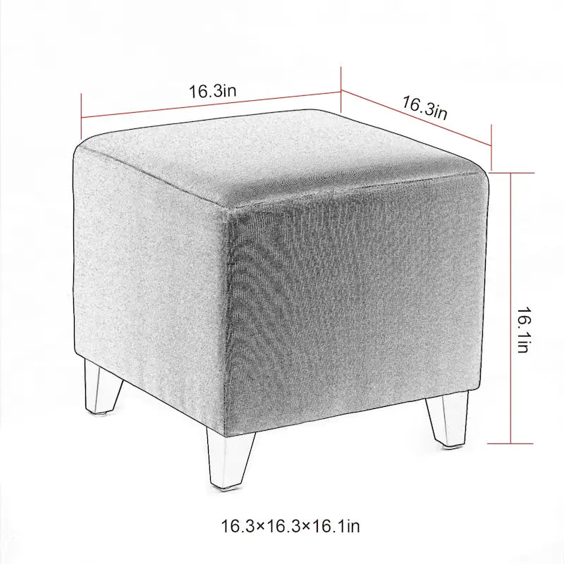 Adeco Simple British Style Passionate Cube Ottoman Footstool