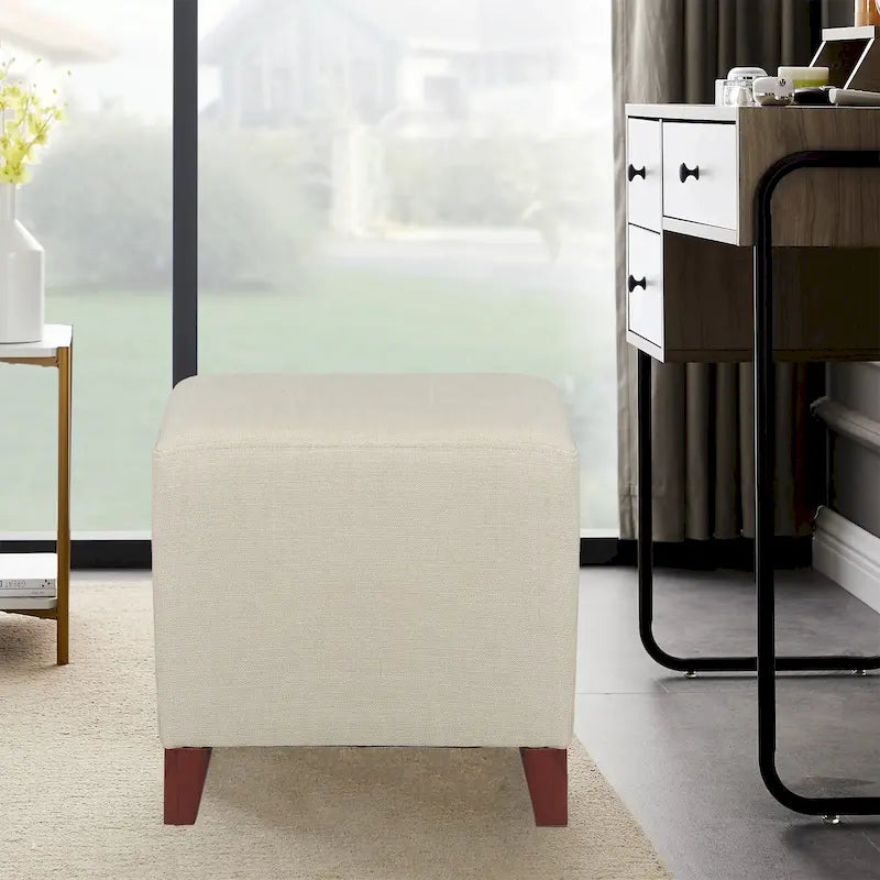 Adeco Simple British Style Passionate Cube Ottoman Footstool
