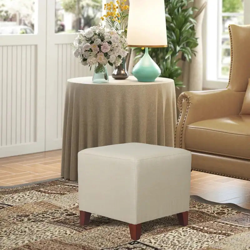 Adeco Simple British Style Passionate Cube Ottoman Footstool