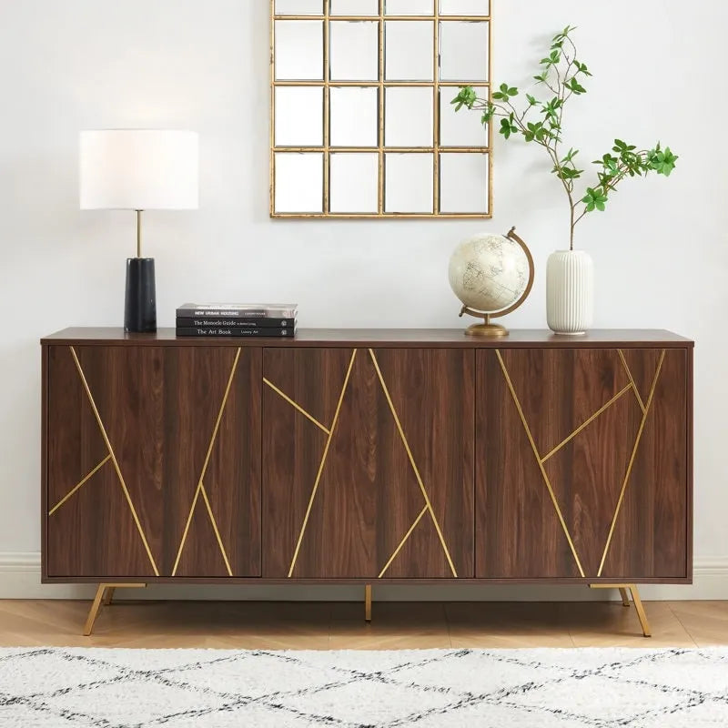 63 W Wood Buffets and Sideboards Storage Cabinet