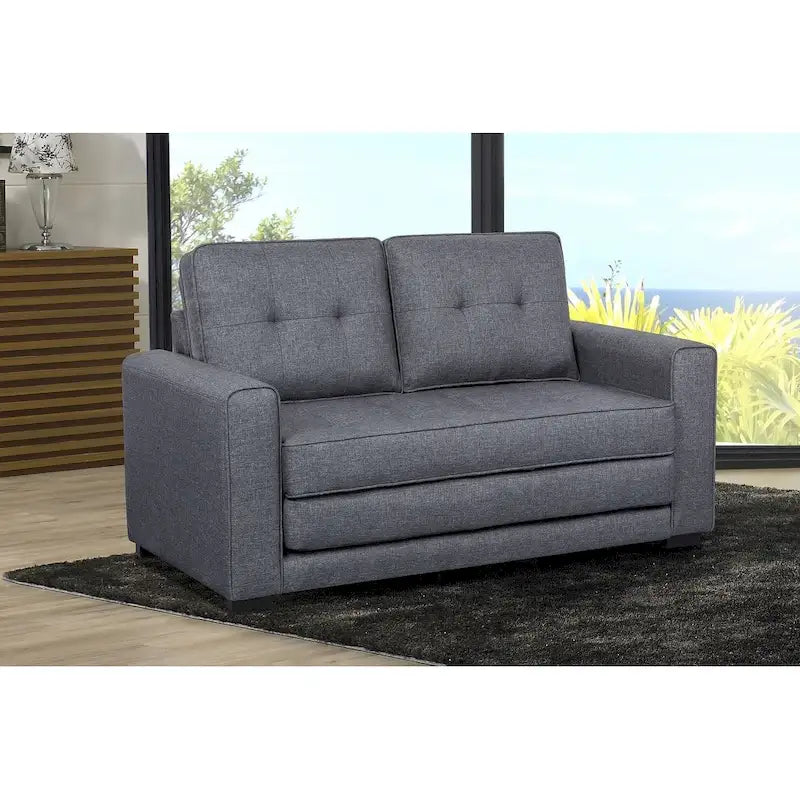 Daisy Modern Fabric Loveseat and Sofa Bed