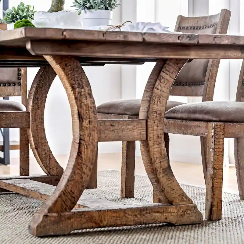 Rustic Pine Solid Wood Dining Table