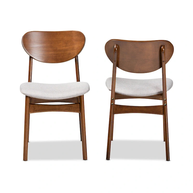 Katya Mid-Century Modern 2-Piece Dining Chair Set