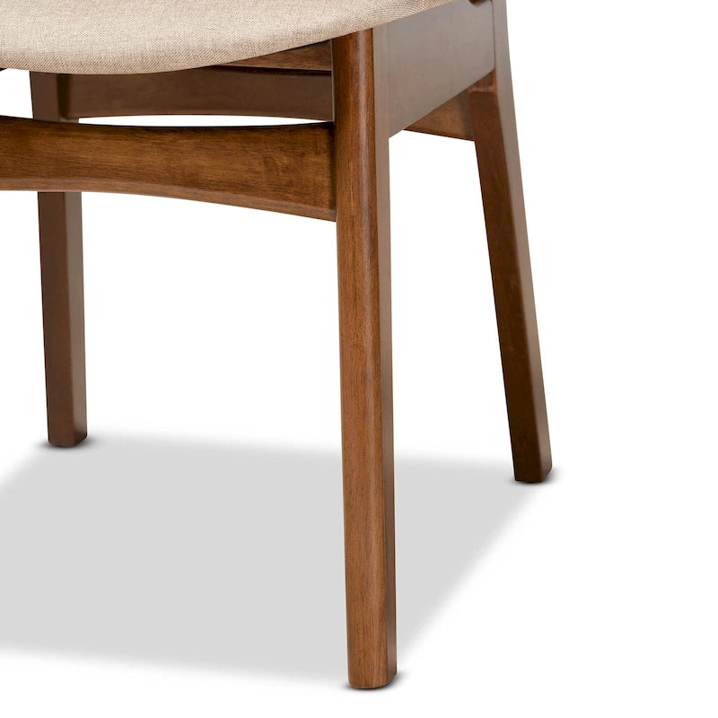Katya Mid-Century Modern 2-Piece Dining Chair Set