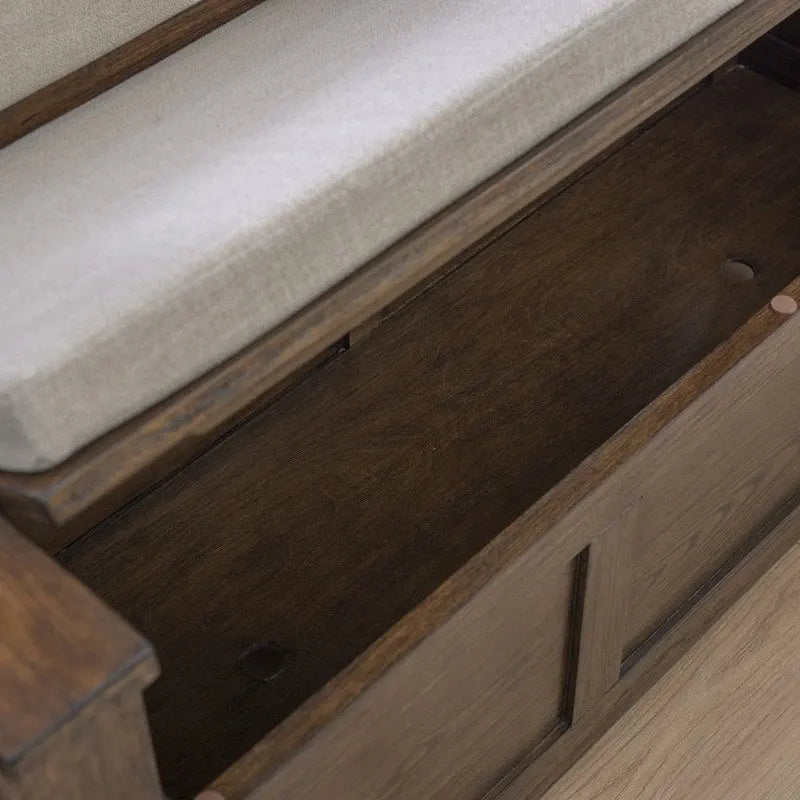 Dahlia Wood Flip Top Storage Entryway Bench