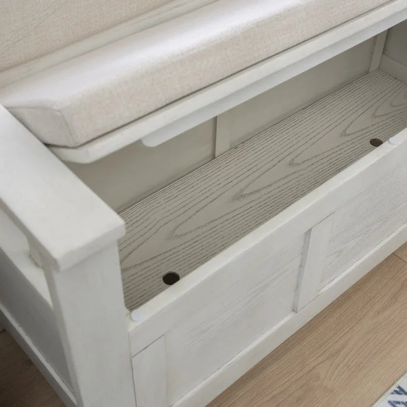 Dahlia Wood Flip Top Storage Entryway Bench
