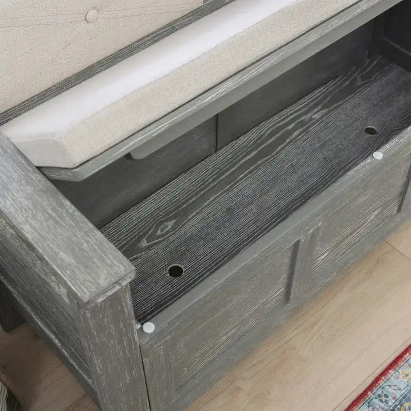 Dahlia Wood Flip Top Storage Entryway Bench