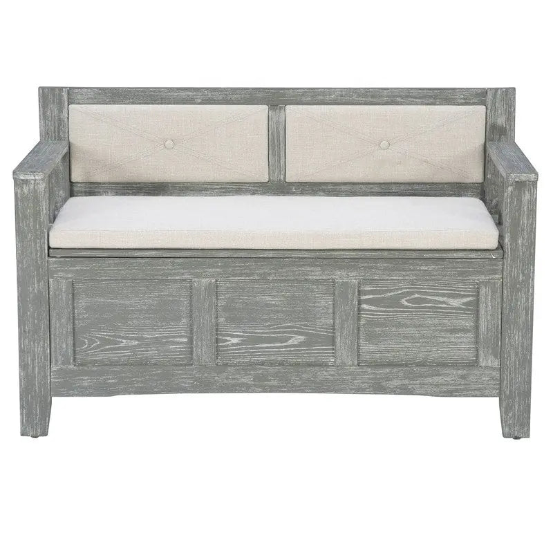 Dahlia Wood Flip Top Storage Entryway Bench