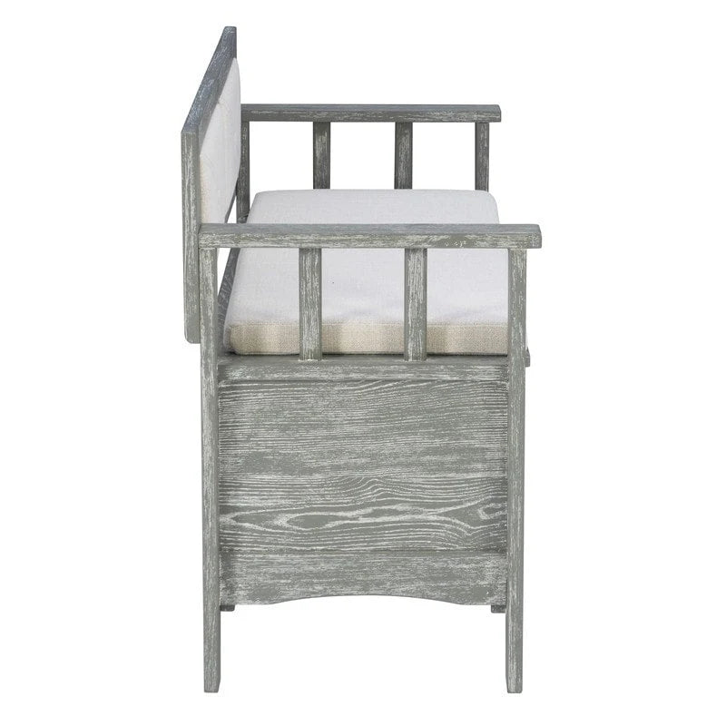 Dahlia Wood Flip Top Storage Entryway Bench