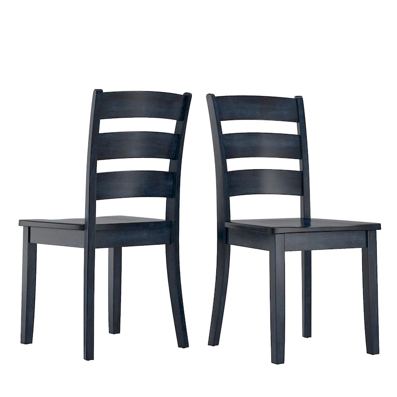 Slat Back Wood Dining Chairs (Set of 2)