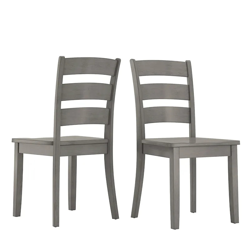 Slat Back Wood Dining Chairs (Set of 2)