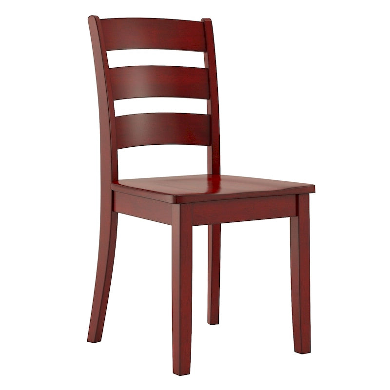 Slat Back Wood Dining Chairs (Set of 2)