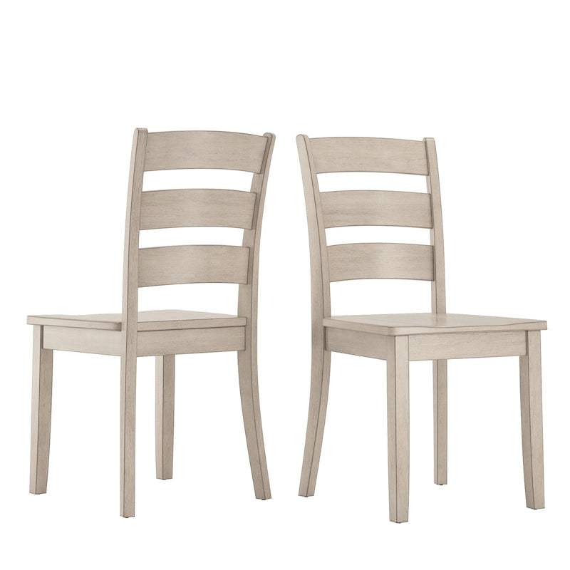 Slat Back Wood Dining Chairs (Set of 2)