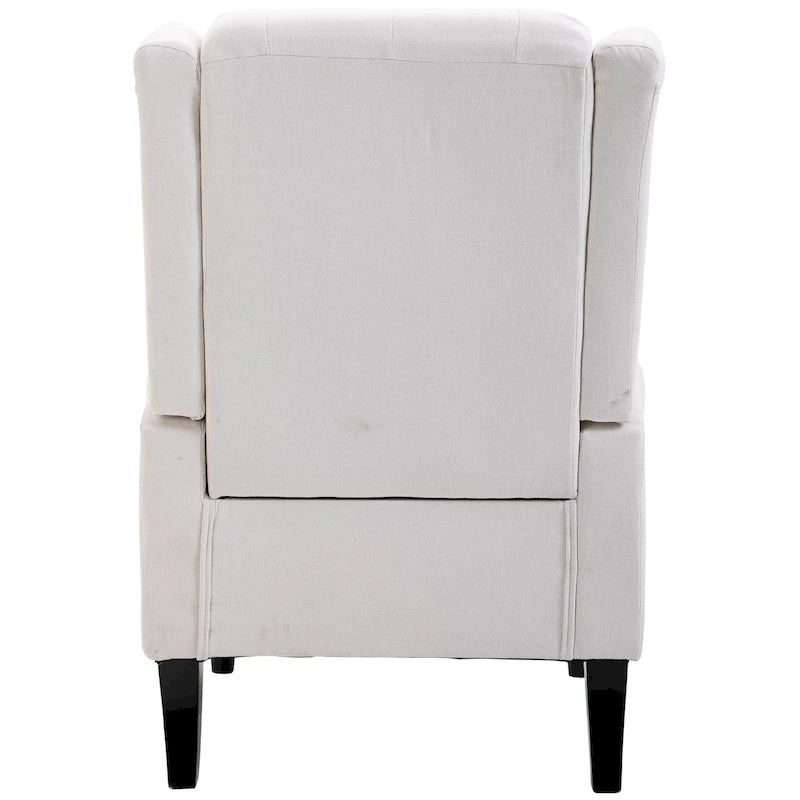 Tufted Wood Leg Accent Chair