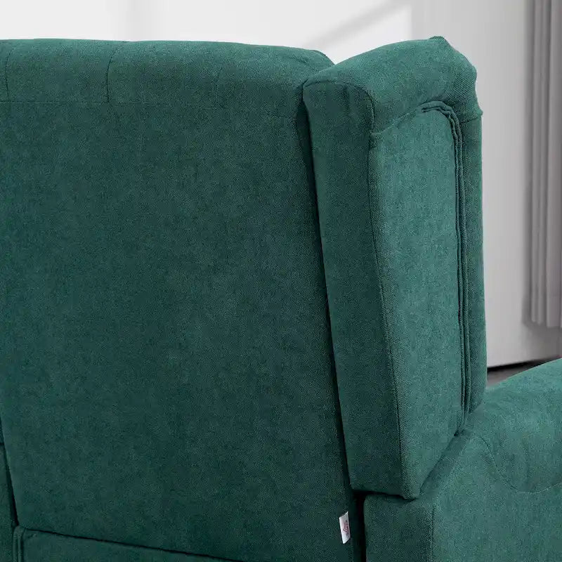 Tufted Wood Leg Accent Chair
