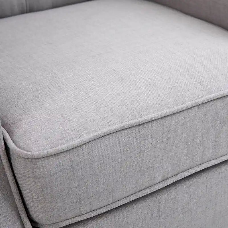 Tufted Wood Leg Accent Chair
