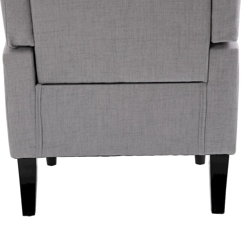 Tufted Wood Leg Accent Chair