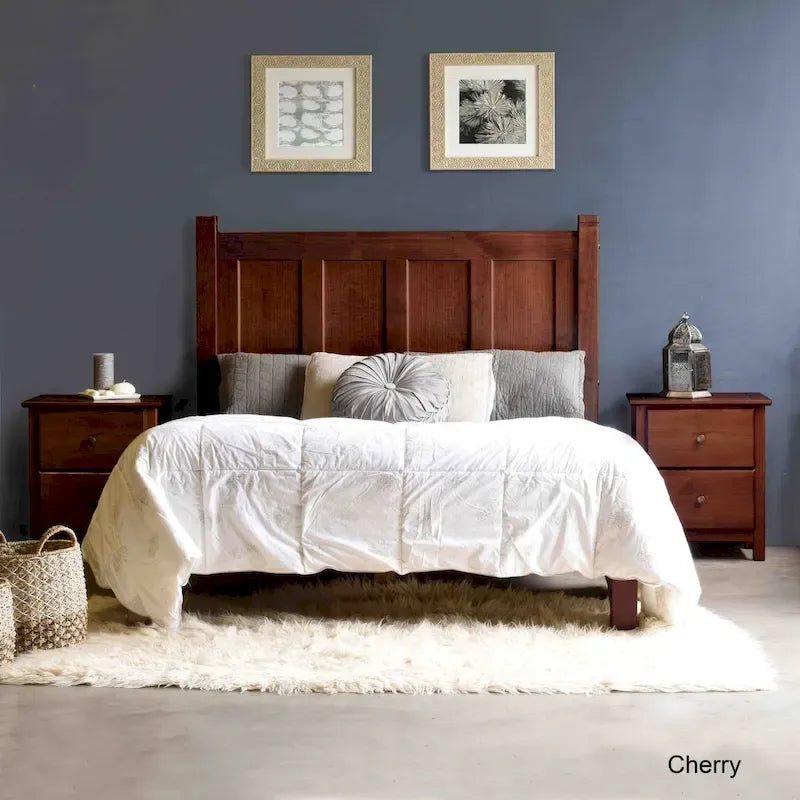 Solid Wood Panel Platform Bed