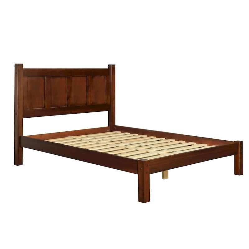 Solid Wood Panel Platform Bed