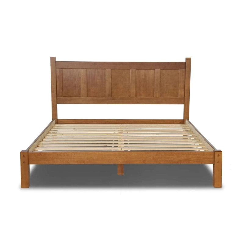 Solid Wood Panel Platform Bed