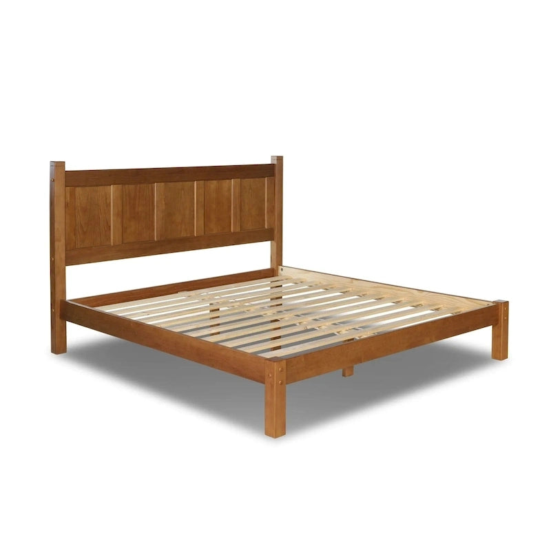 Solid Wood Panel Platform Bed