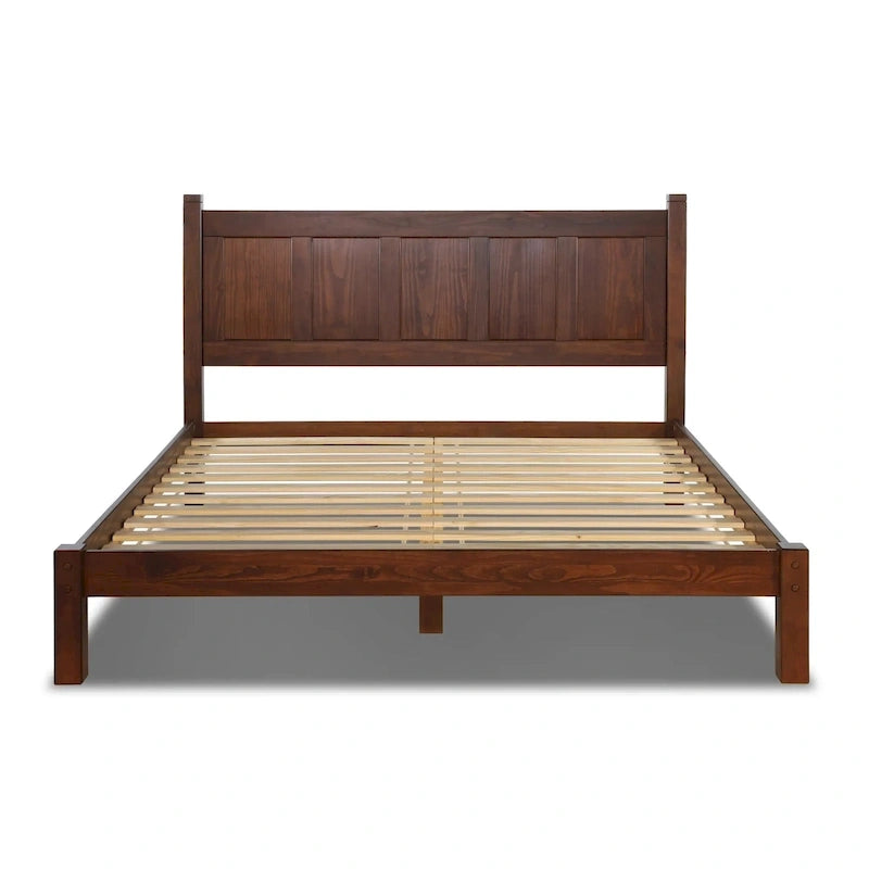 Solid Wood Panel Platform Bed