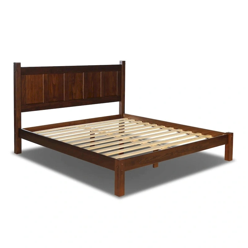 Solid Wood Panel Platform Bed