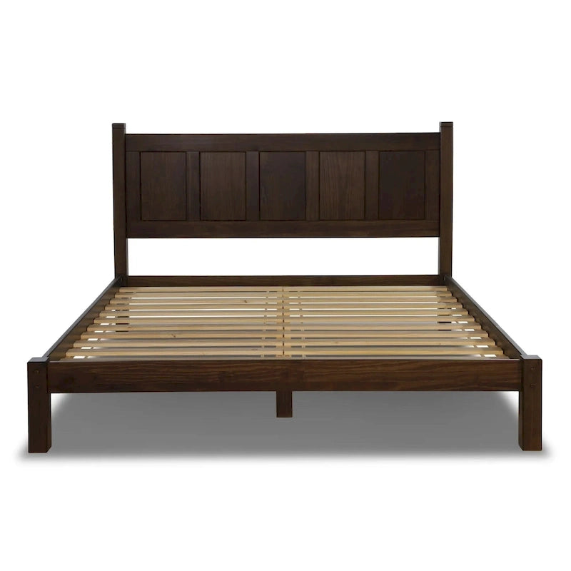 Solid Wood Panel Platform Bed