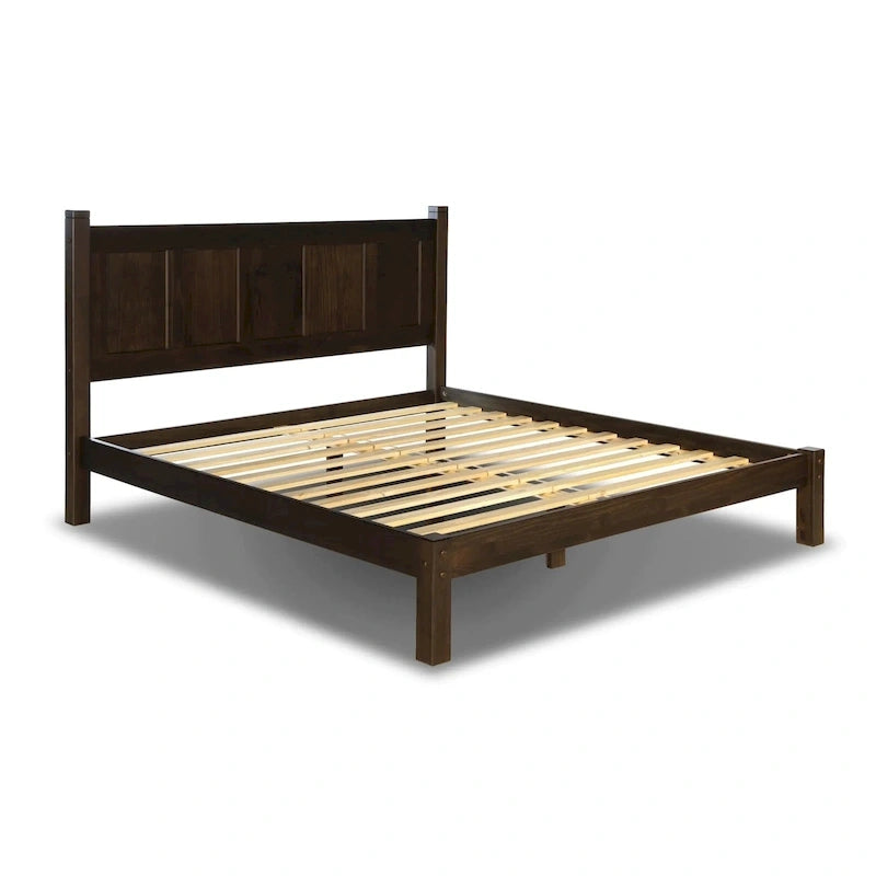 Solid Wood Panel Platform Bed