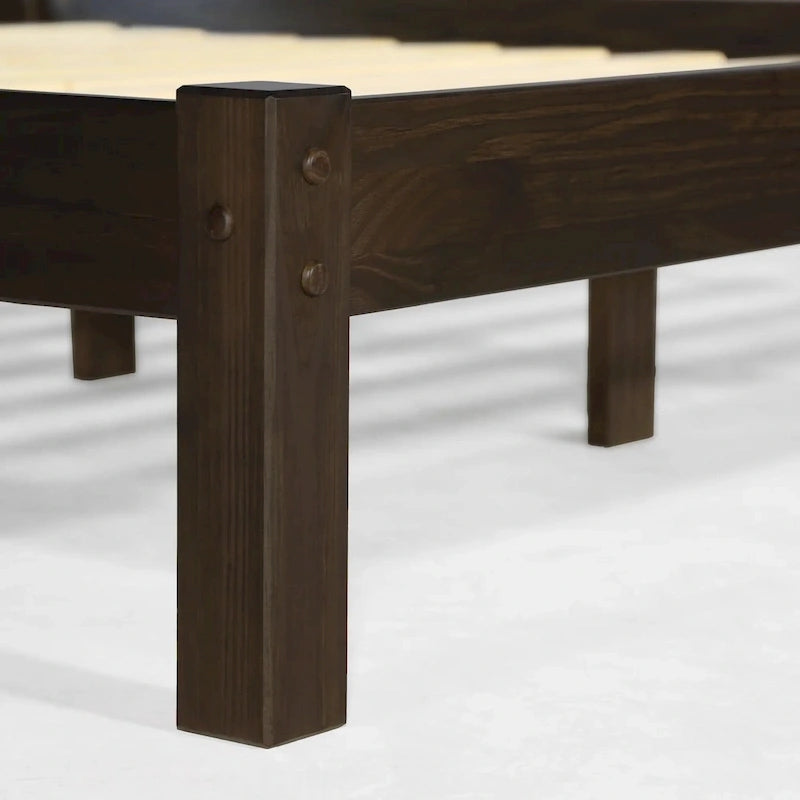 Solid Wood Panel Platform Bed