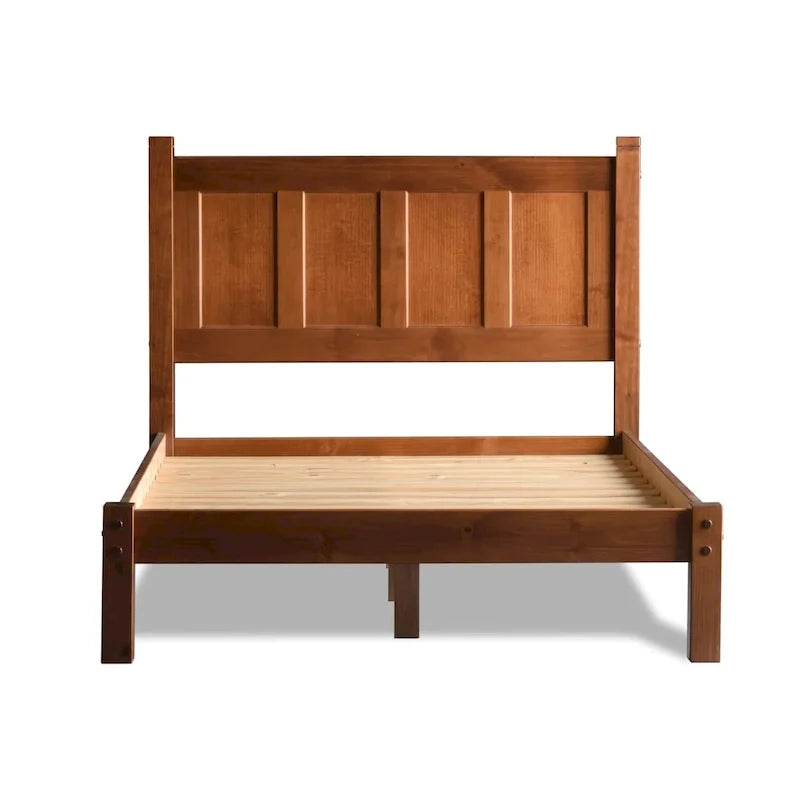 Solid Wood Panel Platform Bed