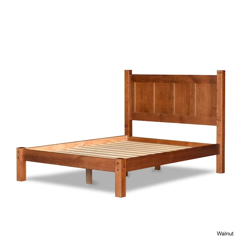 Solid Wood Panel Platform Bed