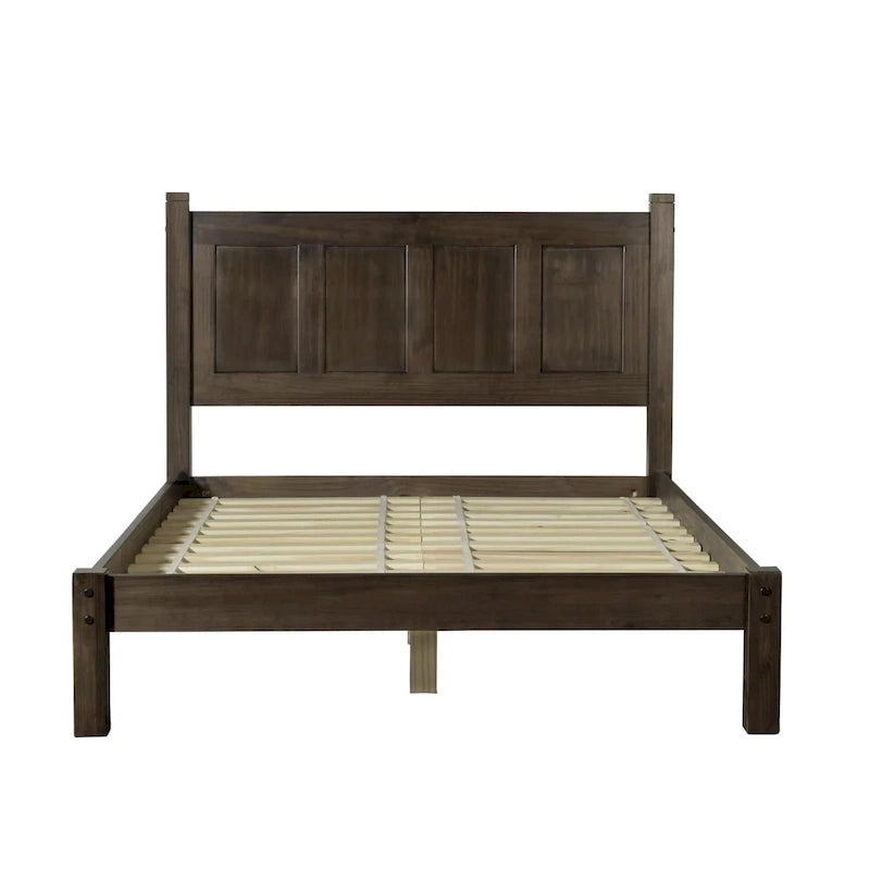 Solid Wood Panel Platform Bed