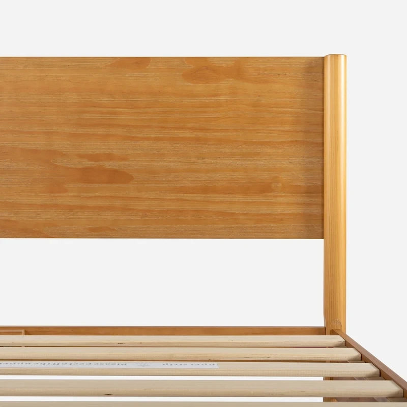 Mid Century Wood Platform Bed Frame