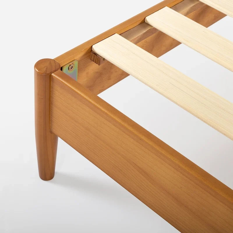 Mid Century Wood Platform Bed Frame
