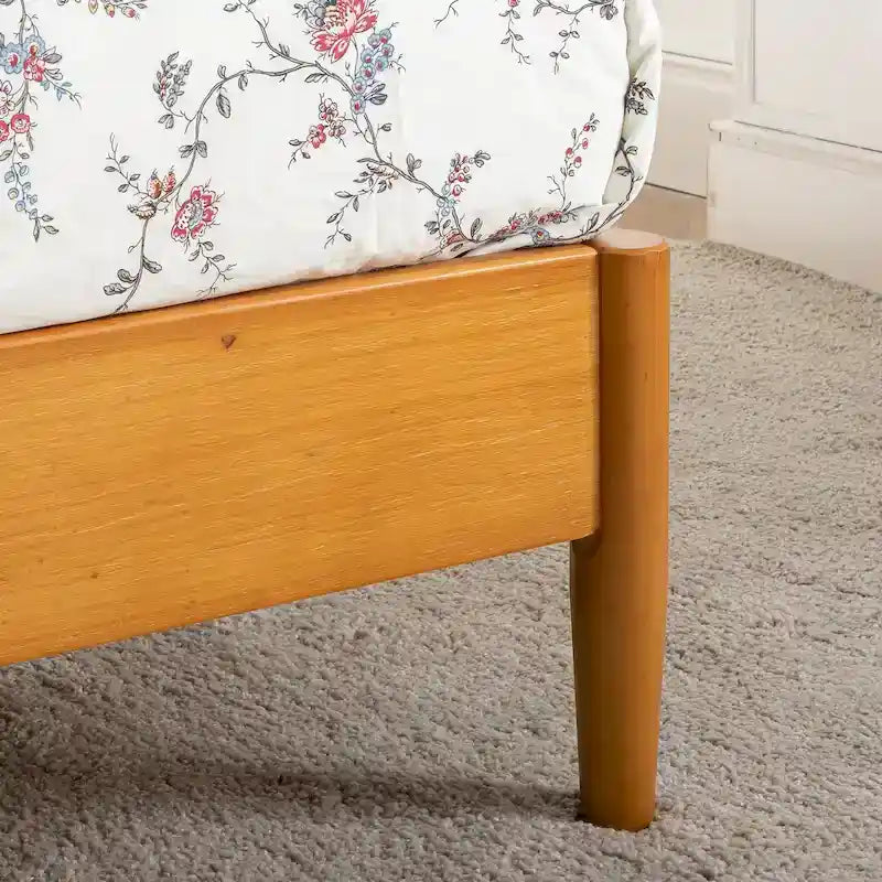 Mid Century Wood Platform Bed Frame