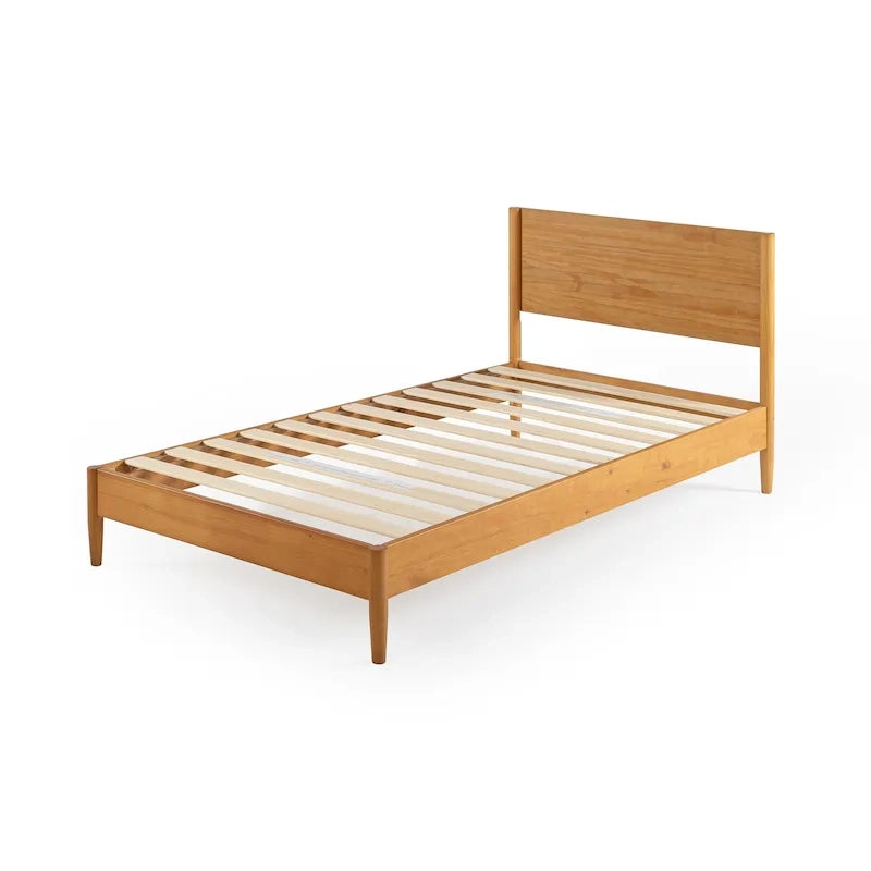 Mid Century Wood Platform Bed Frame