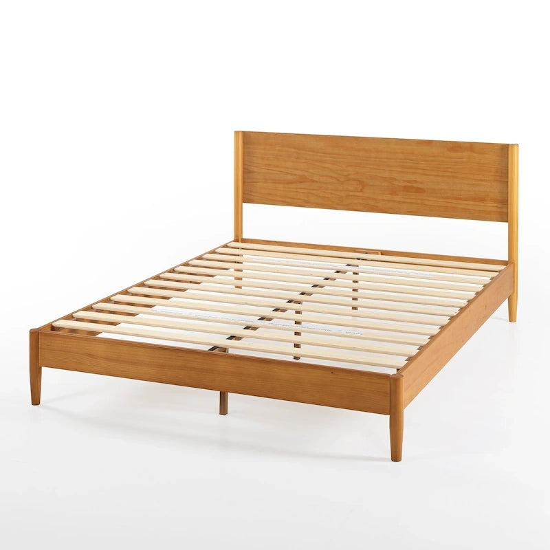 Mid Century Wood Platform Bed Frame