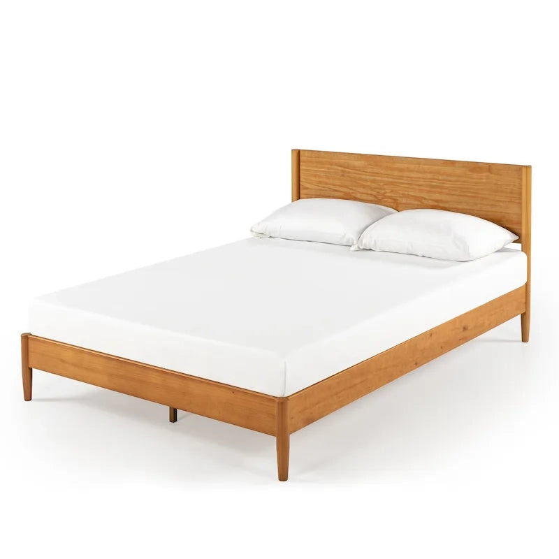 Mid Century Wood Platform Bed Frame
