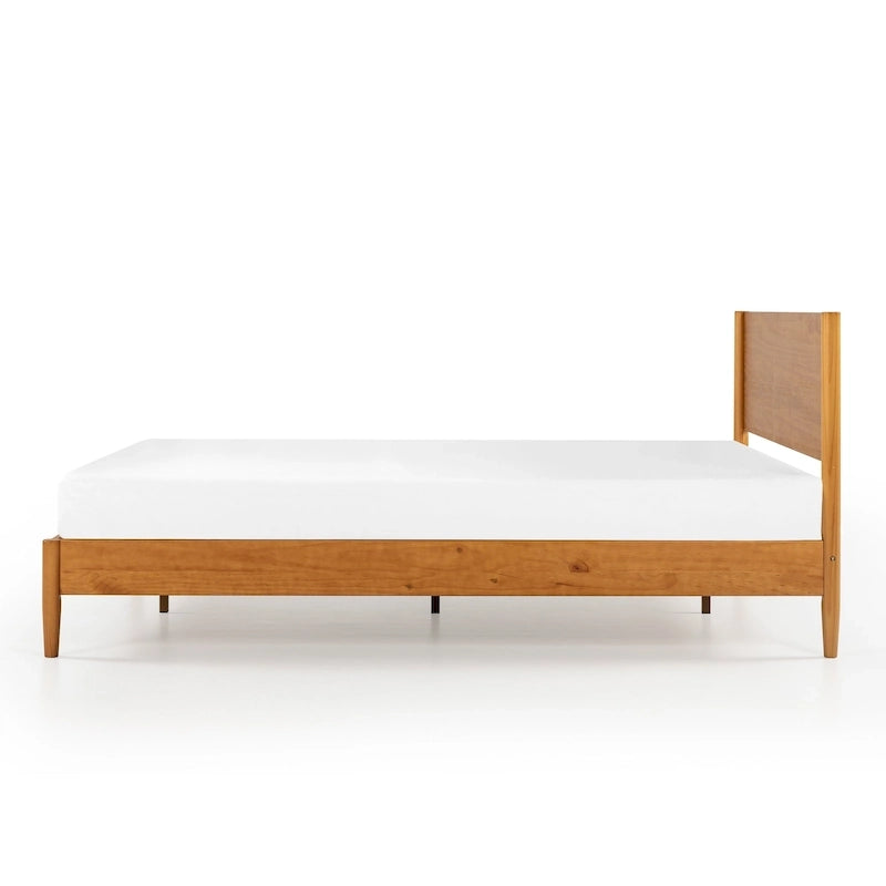 Mid Century Wood Platform Bed Frame