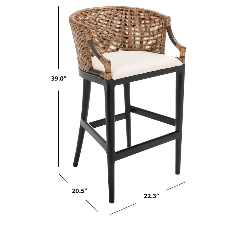 Rattan 30-Inch Bar Stool