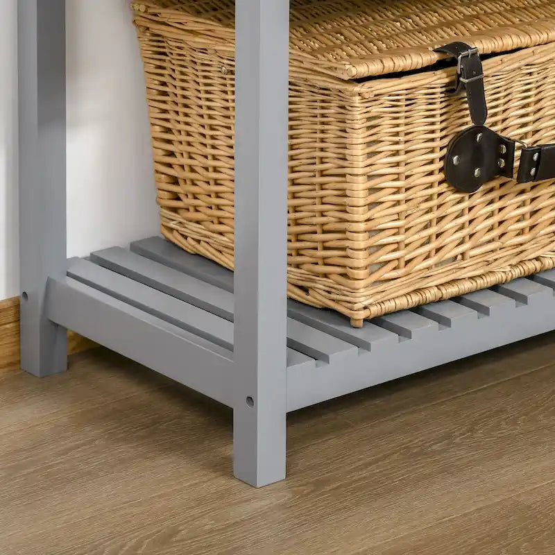 Sideboard Buffet Cabinet with 4 Drawers and Slatted Bottom Shelf
