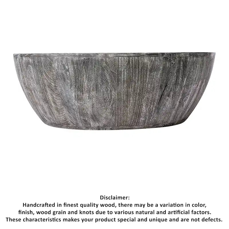 35.5 Inch Round Mango Wood Coffee Table