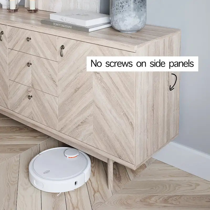 Scandi Sideboard Buffet TV Stand with Drawers and Wooden Legs
