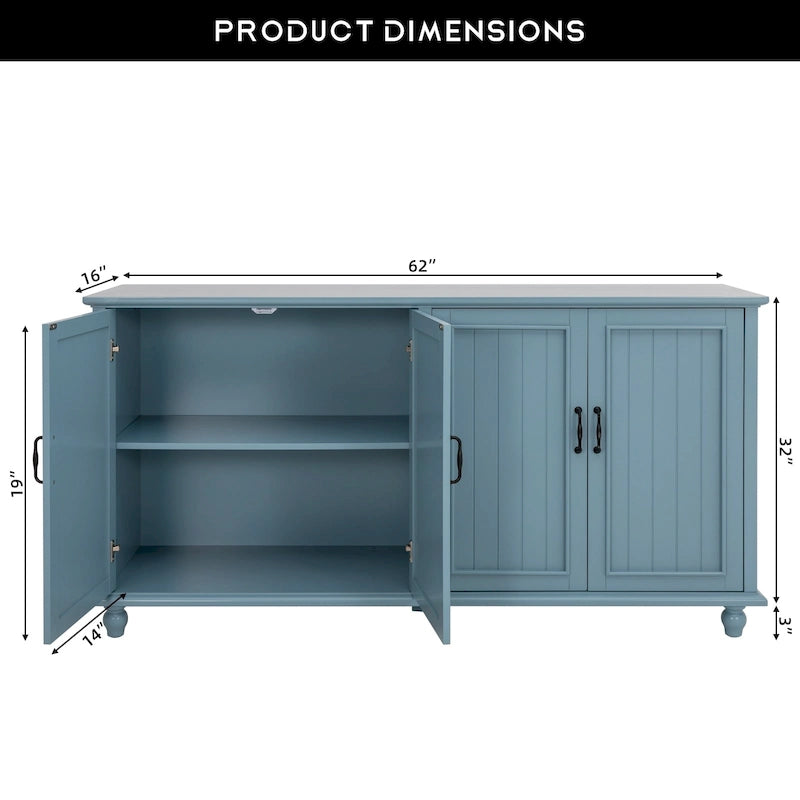 Kitchen Sideboard Coffee Bar Cabinet Accent Storage Cabinet