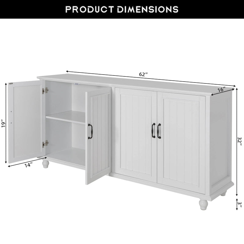Kitchen Sideboard Coffee Bar Cabinet Accent Storage Cabinet