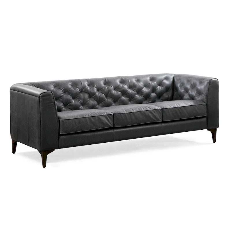 89" Full Grain Genuine Italian Leather Sofa